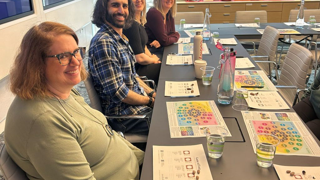 Corporate team building chocolate tasting workshop hosted by Moksha Chocolate in Denver and Boulder, Colorado