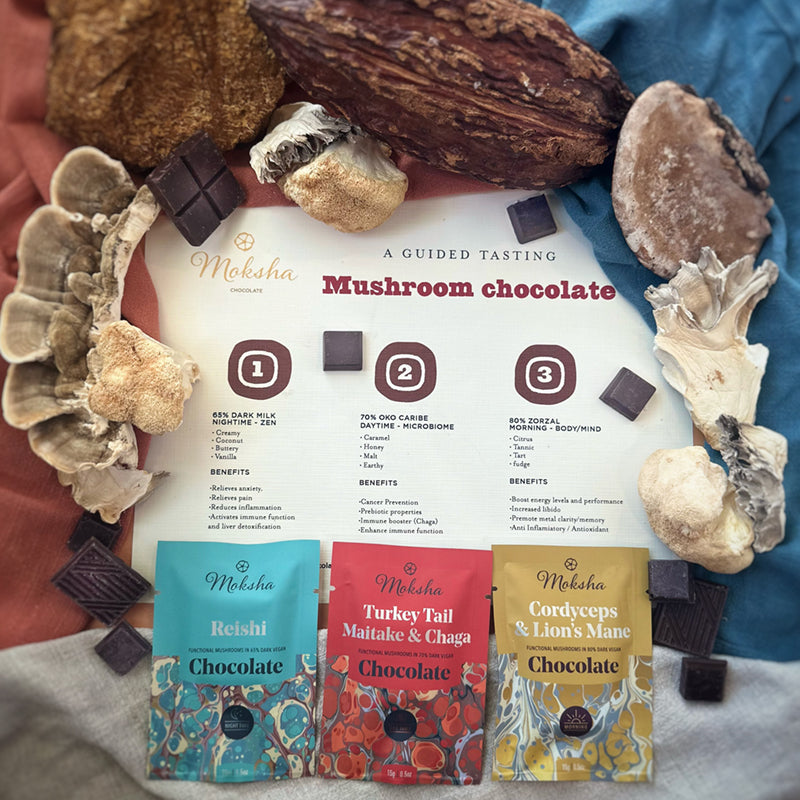 Mushroom Chocolate Trio 3 Case Bundle – Moksha Chocolate